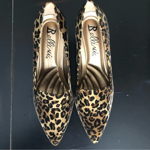 Bellini Bobcat Leopard Pointed Toe Kitten Heel - Picture 11 of 12
